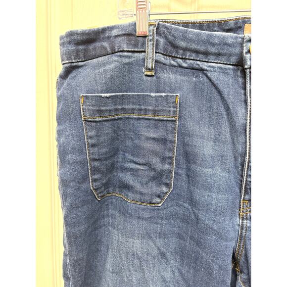 Kut From The Kloth Jeans Meg Wide Leg Front Patch Pockets Women’s Size 20 - Picture 3 of 6